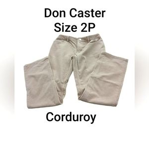 🆕💥Don Caster Corduroy Jeans Tan Size 2P Cotton/Spandex